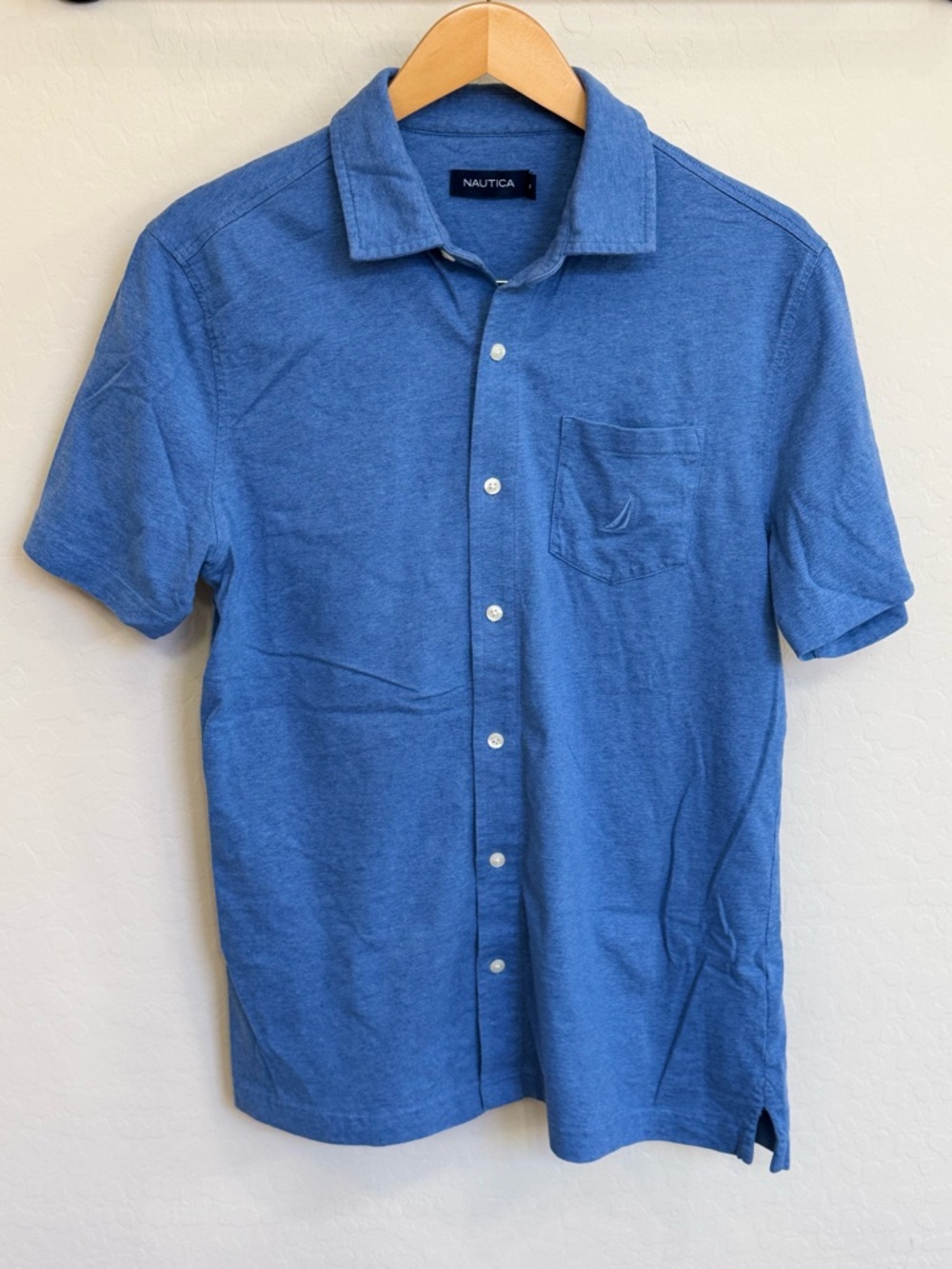 NWOT Nautica Men’s Classic Fit Deck Polo in Light Blue